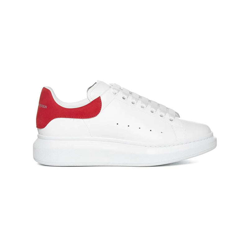 Alexander McQueen Sneakers Oversized Bianche con Dettaglio Rosso