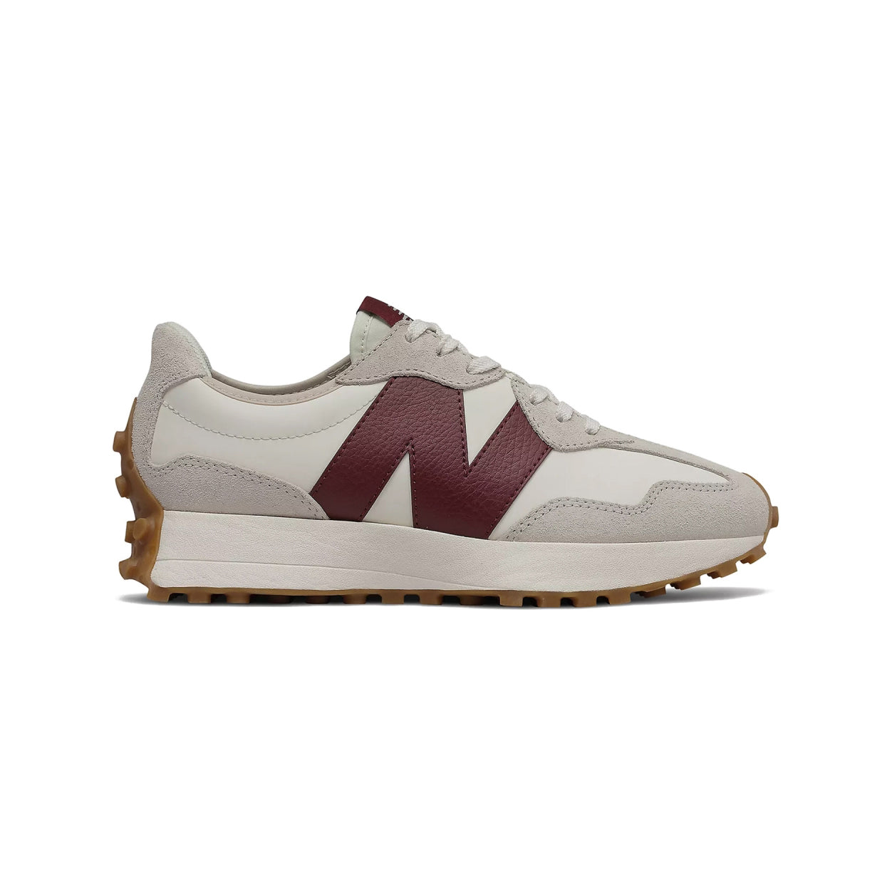 New Balance 327 Scarpe Uomo Bianco Bordeaux Retro Eleganti