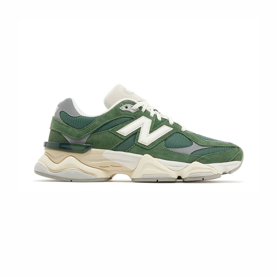 New Balance 9060 Scarpe Uomo Verde Nori in Pelle Scamosciata Casual