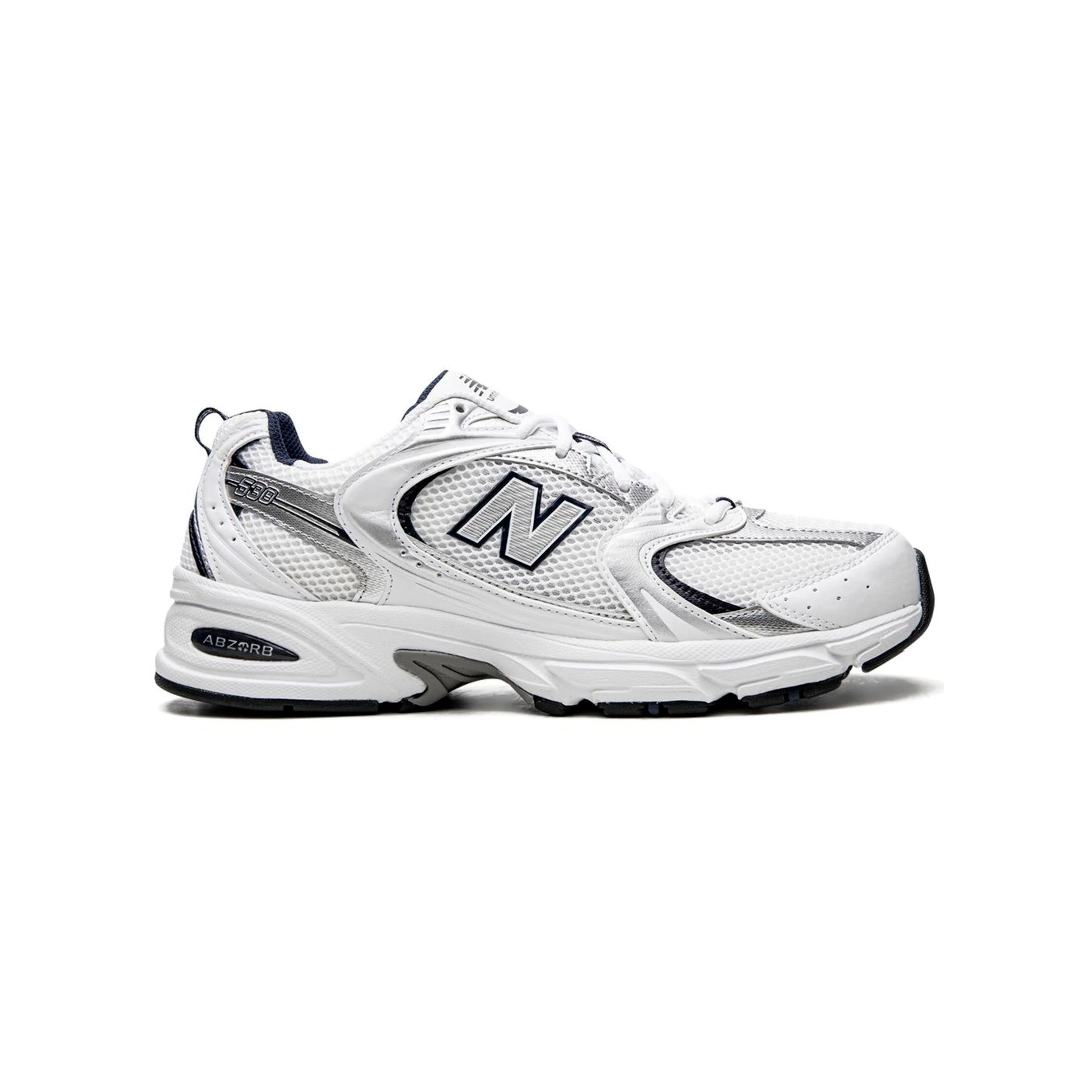 New Balance 530 Scarpe Uomo Bianche Argento e Blu Navy Running Casual