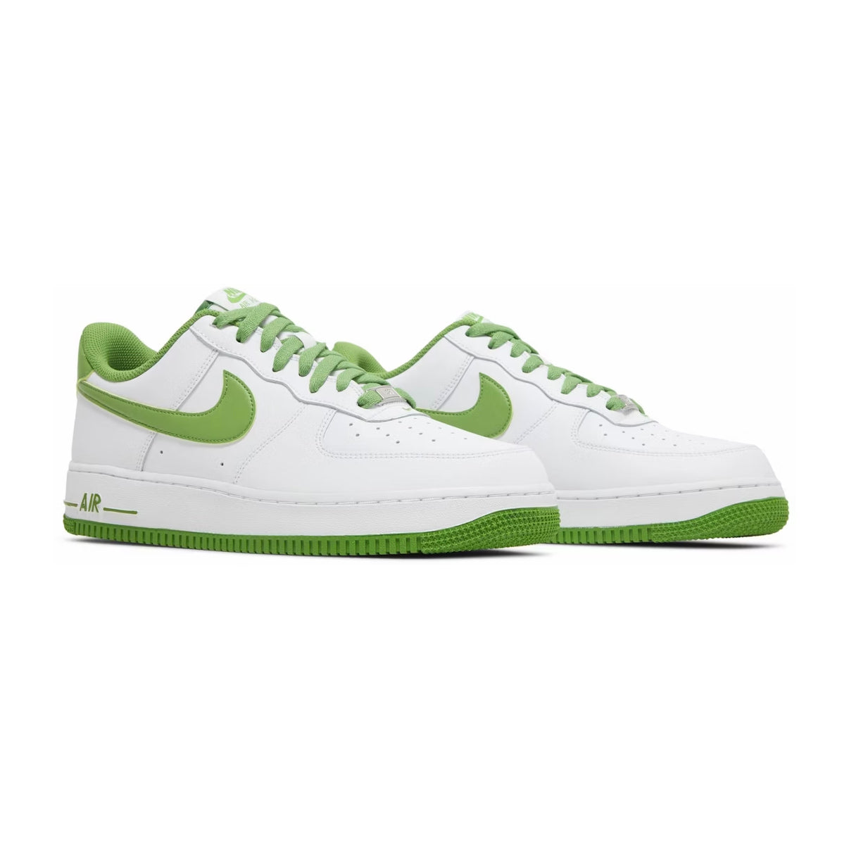 Nike Air Force 1 Low Bianca con Swoosh Verde Chlorophyll