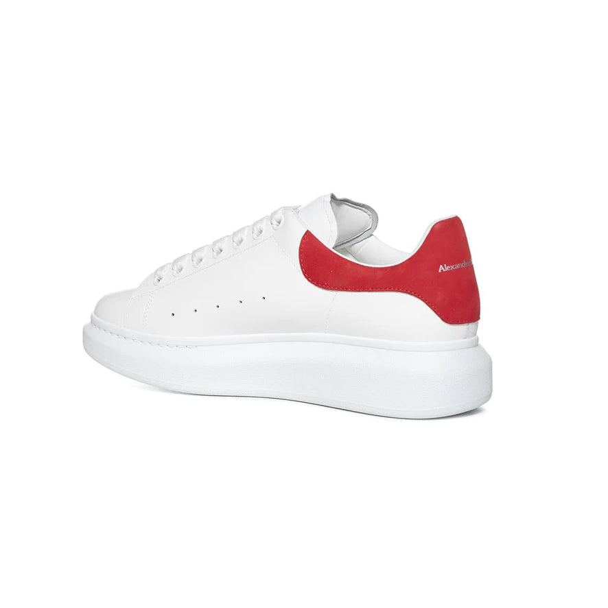 Alexander McQueen Sneakers Oversized Bianche con Dettaglio Rosso