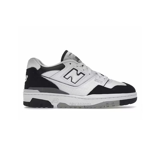 New Balance 550 Scarpe Uomo Bianche Nere e Grigie Stile Retro Sportivo