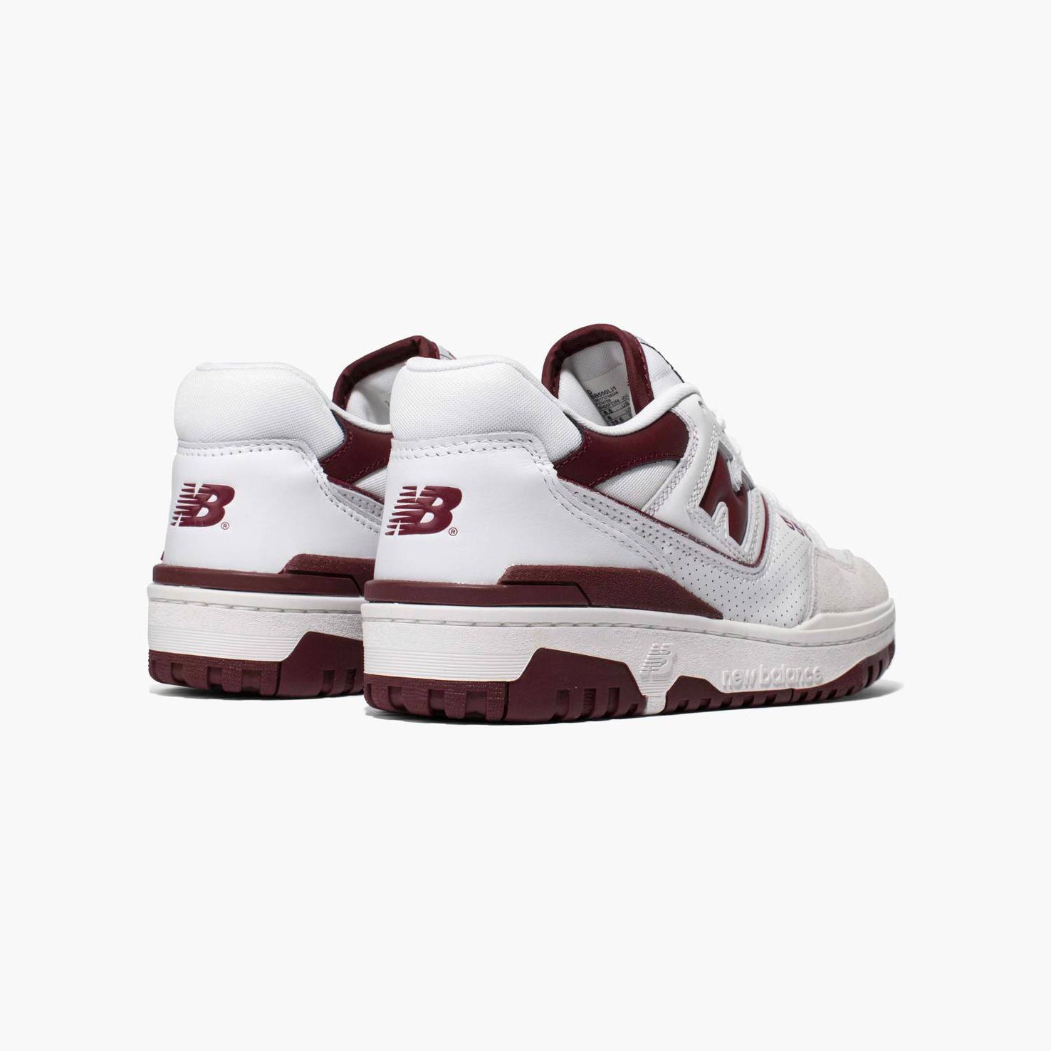 New Balance 550 Scarpe Uomo Bianche e Bordeaux Stile Retro Basket