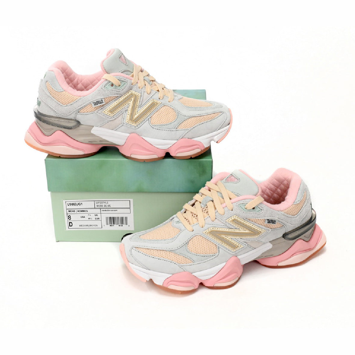 New Balance 9060 Donna Rosa e Azzurro x Joe Freshgoods in Mesh e Pelle