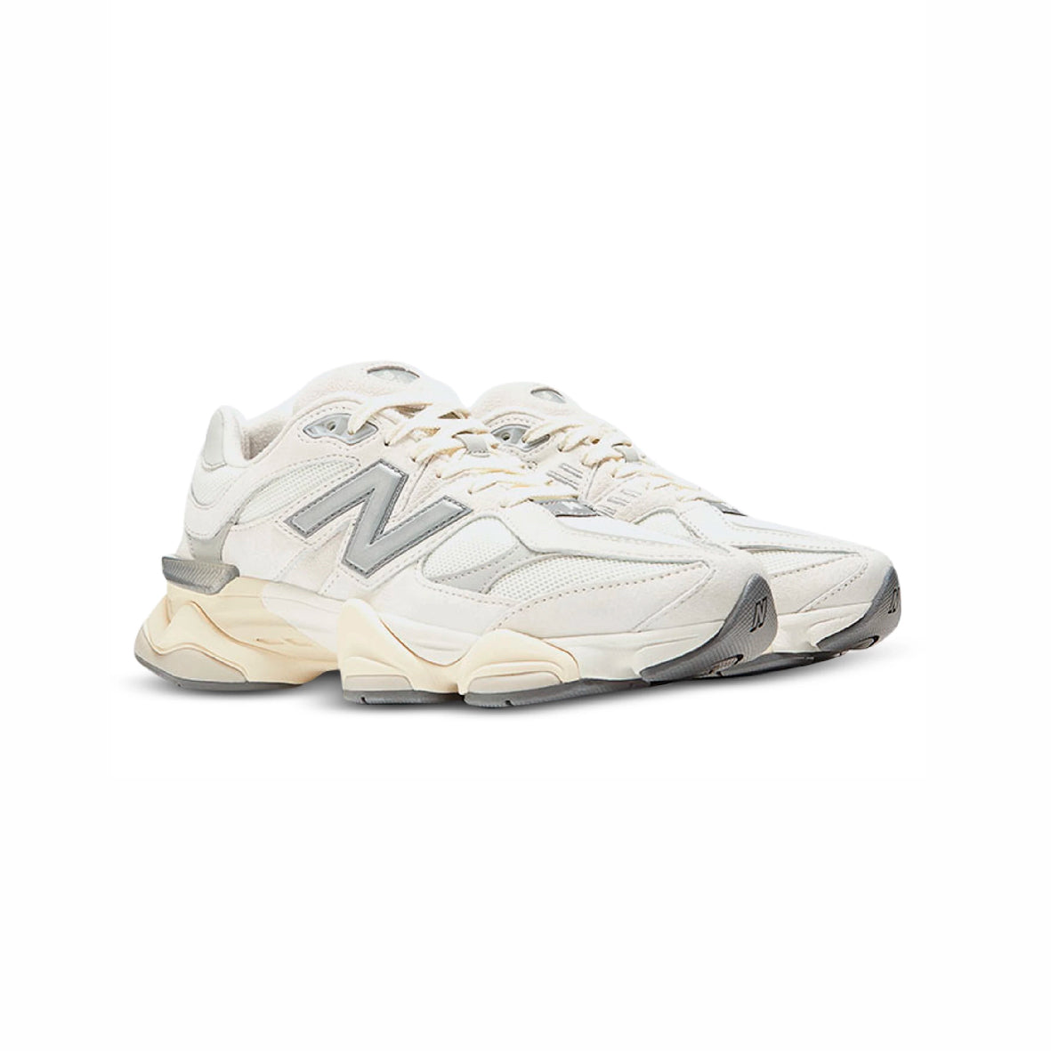 New Balance 9060 Scarpe Uomo Bianche in Pelle Scamosciata Retro Eleganti